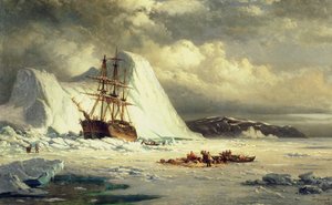 Barco atrapado en el hielo, c.1880